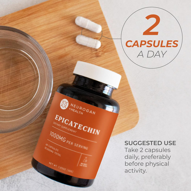 [Australia] - Potent Epicatechin Capsules 500mg Each,1000mg/serving - Advanced Support for Nitric Oxide, Muscle Health & Endurance - for Athletes Seeking Performance Edge - 30,000 Total, 60ct.Made in USA 