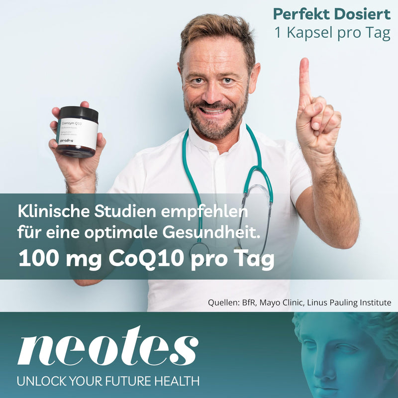 [Australia] - neotes Longevity Q10 capsules high dose 100mg - Coenzyme Q10 high dose - Q10 capsules vegan - 2 month supply - 60 pieces - Coenzyme Q10 100mg high dose - Q10 Ubiquinone - Coenzyme Q10 100mg 