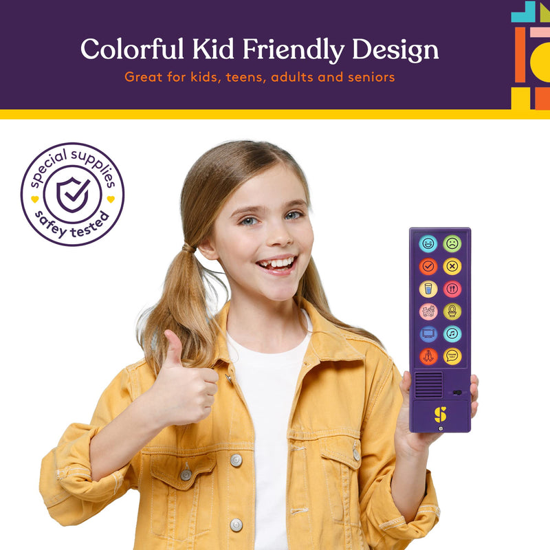 [Australia] - Special Supplies AAC Communication Device for Speech Therapy, Talker Buddy Communication Device for Non Verbal Kids & Adults, Autism Talking Aids for Home or School, Communication Device W/Travel Bag 