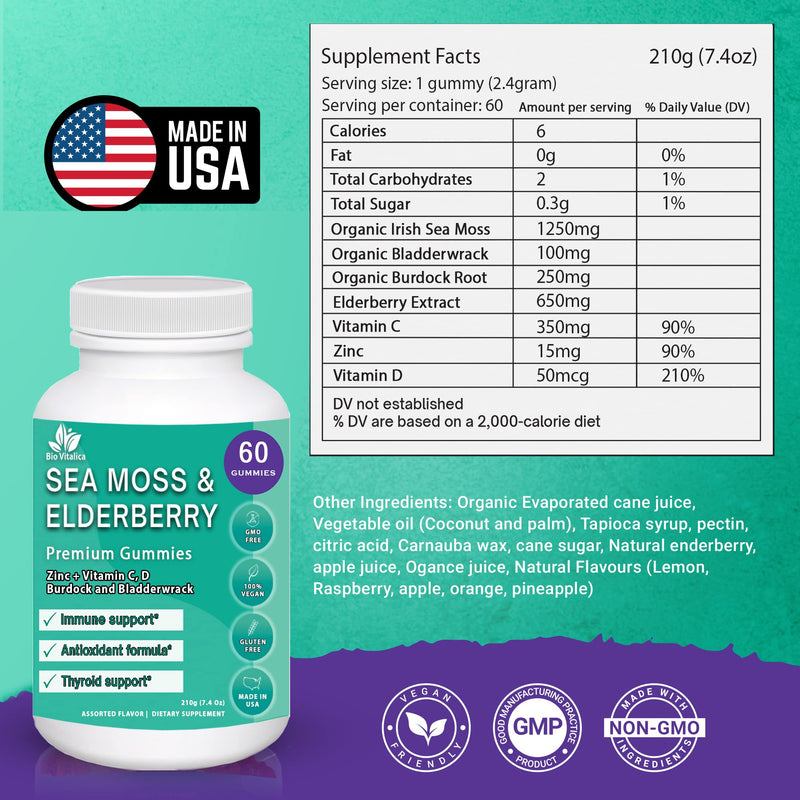 Sea Moss Elderberry Gummies & Mushroom Gummies (Bundle)