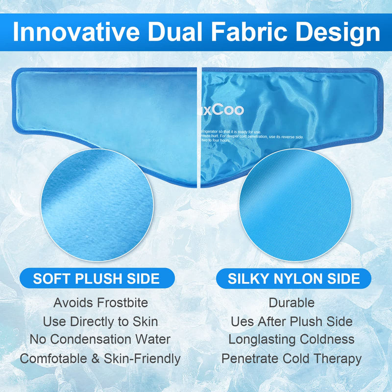 [Australia] - Neck Ice Pack Wrap, Reusable Gel Ice Pack for Neck Shoulders, Cold Compress Therapy for Pain Relief, Injuries, Swelling, Bruises, Sprains, Inflammation and Cervical Surgery Recovery Blue-1 Pack 1.0 