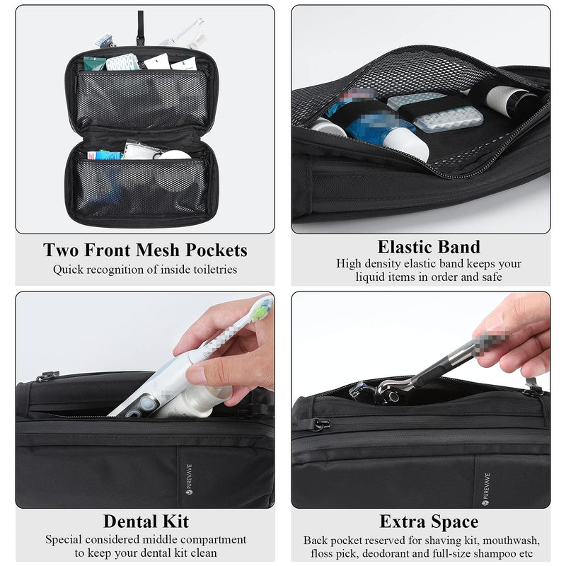 P PUREVAVE Compact Mens Toiletry Bag and YKK Laptop Backpack
