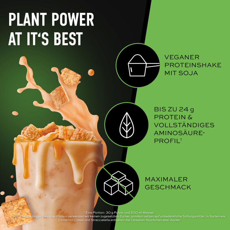 [Australia] - ESN Vegan Designer protein powder with soy, cinnamon cereal, 900 g, creamy consistency, tested quality - made in Germany 900 g (pack of 1) 