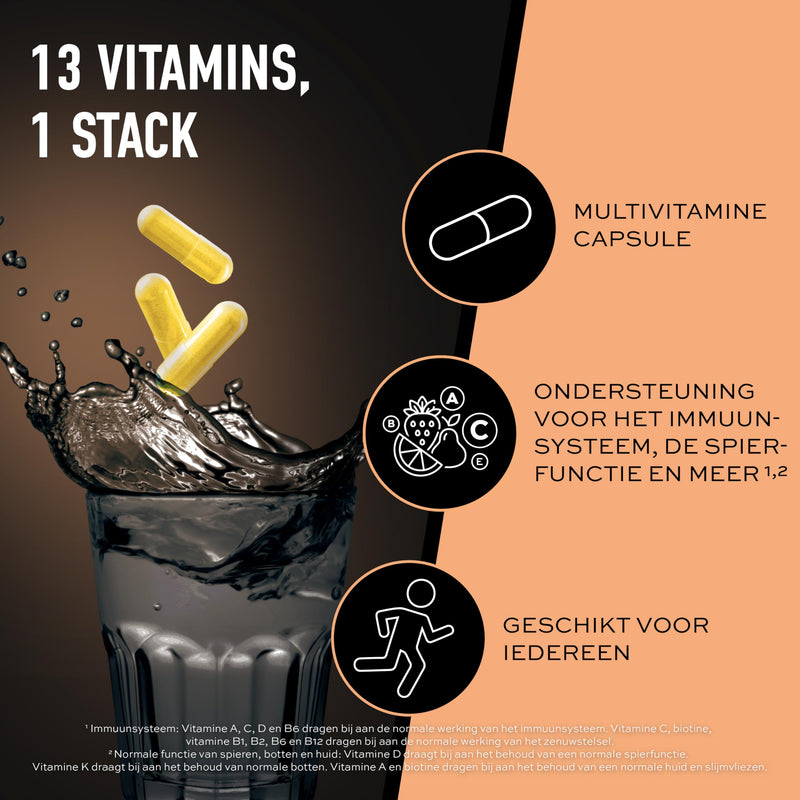 ESN Vitamin Stack, 120 Capsules with All Essentials Vitamins - Laboratory Tested, Made in Germany