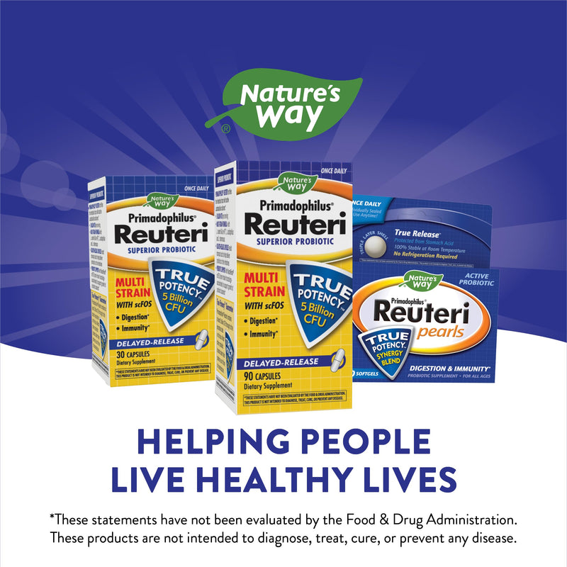 Nature's Way Primadophilus Reuteri Probiotics, 5 Billion CFU, 90 Capsules