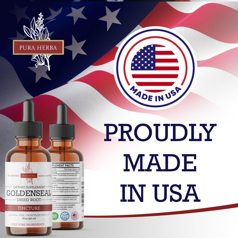 [Australia] - Goldenseal Root Liquid Extract - 2 Fl Oz - Goldenseal Tincture, Alcohol Free, Vegan - 2 Fl Oz 