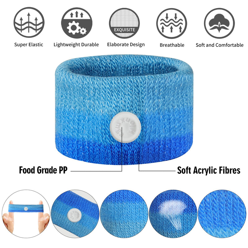 [Australia] - Motion Sickness Bands/Acupressure Nausea Bracelet for Nausea, Sea Sickness Bracelets for Natural Relief from Morning Sickness, Dizziness, Anxiety, Motion Sickness 2 Pairs 2black 