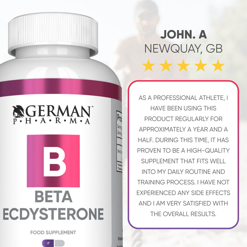 Beta Ecdysterone, High Potency Ecdysteroids Supplement for Muscle Growth & Strength, 60 Vegetarian Capsules - Made in the UK