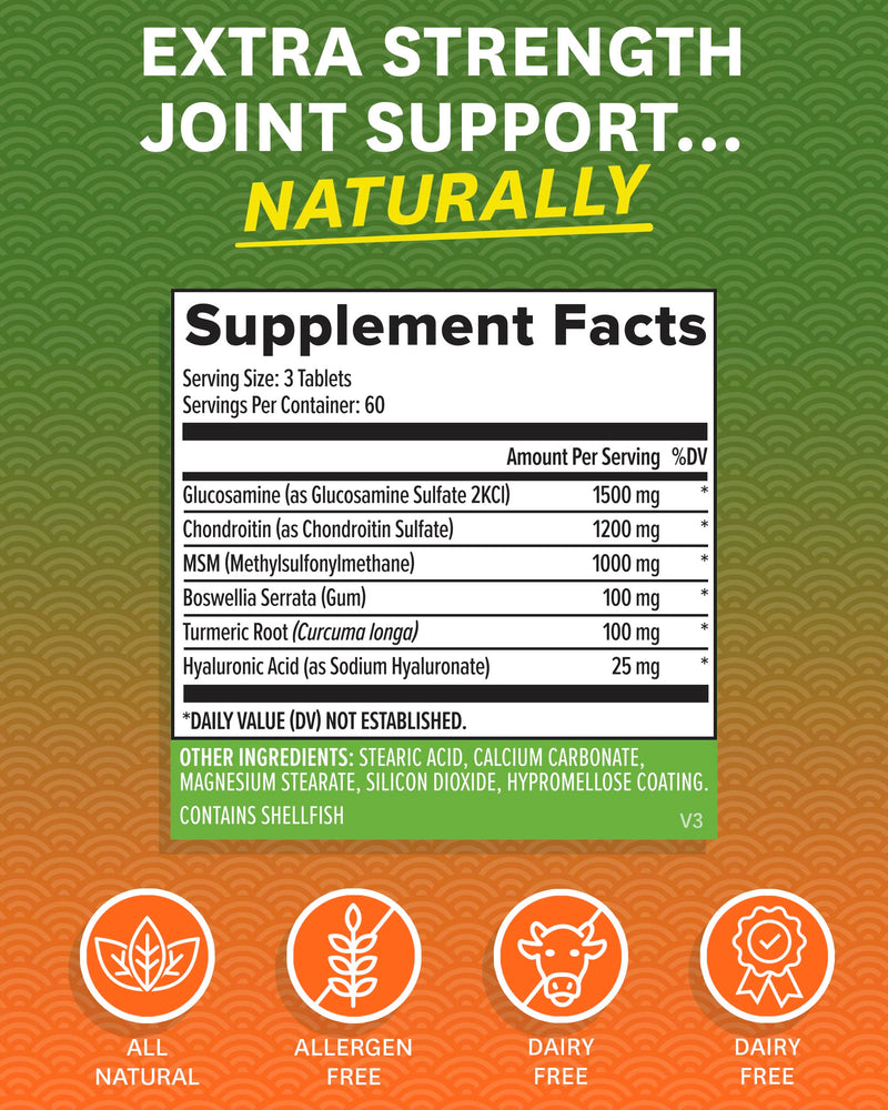 [Australia] - Zenwise Health Glucosamine Chondroitin MSM - Joint Support Supplement with Turmeric for Hands, Back, Knee, and Joint Health, Advanced Relief for Bone and Joint Flexibility and Mobility - 180 Capsules 180 Count (Pack of 1) 