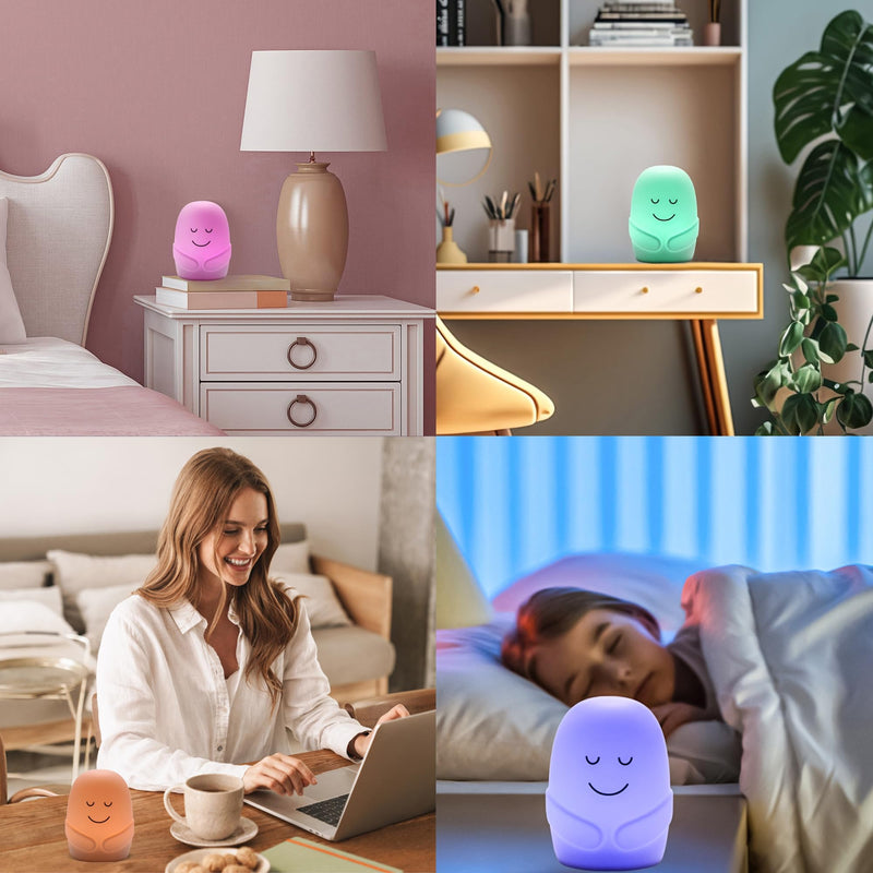 [Australia] - Special Supplies Mindfulness Guided Breathing Exercises, Nightlight Mode, Guided Daily Visual Relaxation and Restful Sleep for Kids or Adults, Color Changing Nightlight 