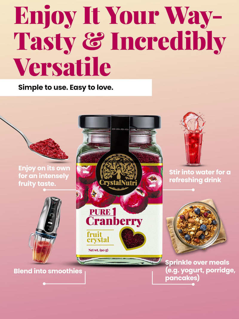 Pure Cranberry 90g – Better then freeze dried fruit - concentrated powder - low temperature drying – Preserving natural enzymes, rich in antioxidants