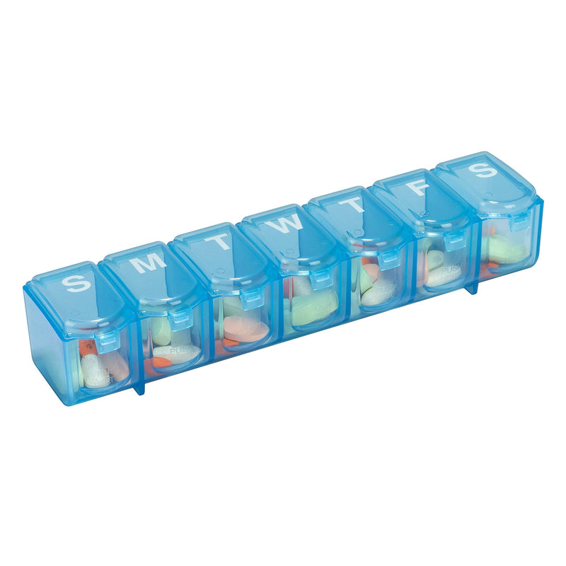 EZY DOSE Weekly (7-Day) Pill Case, Medicine Planner, Vitamin Organizer Box, Large Push N' Pop Open Compartments, Convenient and Easy to Use, Color May Vary, BPA Free | Vitamin & Prescription Medicine Case, Push N' Pop Open Compartments, Convenient & Ea...