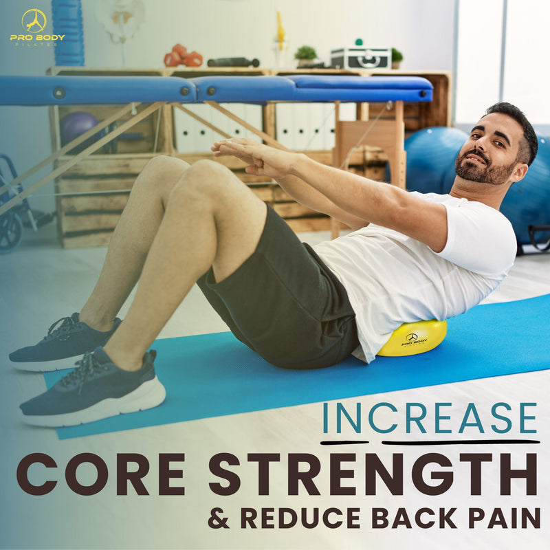 [Australia] - ProBody Pilates Ball Exercise Balls Physical Therapy, Small Exercise Ball for Between Knees, 9 Inch Core Ball, Stability Ball or Barre Ball for Rehab, Yoga, Physical Therapy Ball Yellow 