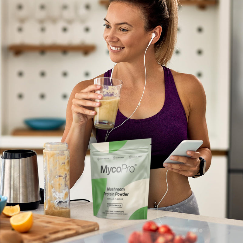 Vegan Protein Powder | Adaptogen Blend & Digestive Enzymes | 22g Plant Protein | B12 & B6 | Gluten & Soy Free | Vanilla | 630g