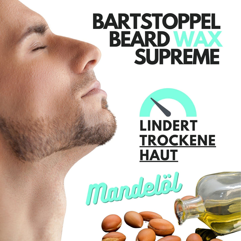 [Australia] - Beard Wax Cedar Wood Sandalwood - Beard Stubble © Oud Wood Oak Supreme Beard Care - Men's Biotin Beard Growth - with Argan Oil Jojoba Oil Castor Oil 30 ml (Pack of 1) 