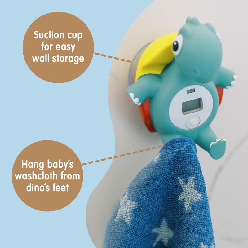 [Australia] - Dr. Brown's CleanUp Temposaurus Floating Bath Thermometer for Accurately Measuring Baby’s Bath Water Temperature, BPA Free Temposaurus Bath Thermometer 