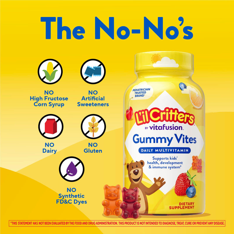 L'il Critters Gummy Vites Kids Multivitamin | 190 Gummies 190 Count (Pack of 1)