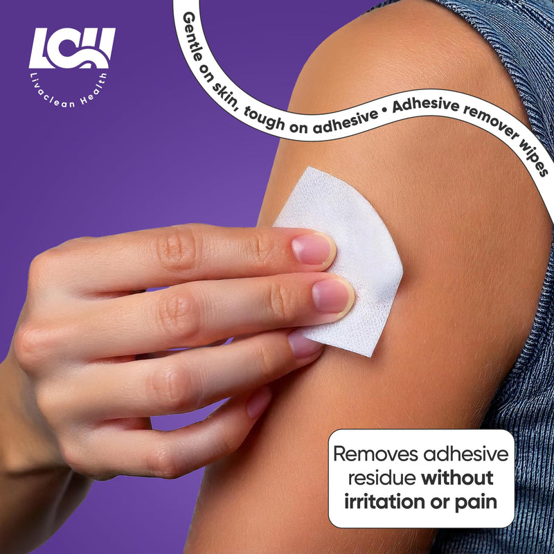 [Australia] - 100 CT Adhesive Remover Wipes ‚Äì Strong & Effective Skin Adhesive Remover ‚Äì 2 Ply 2.56x1.18in (6.5x3cm) ‚Äì Medical Adhesive Remover for Bandage, Tape, Dressings, and Ostomy Residue - By Livaclean Health 