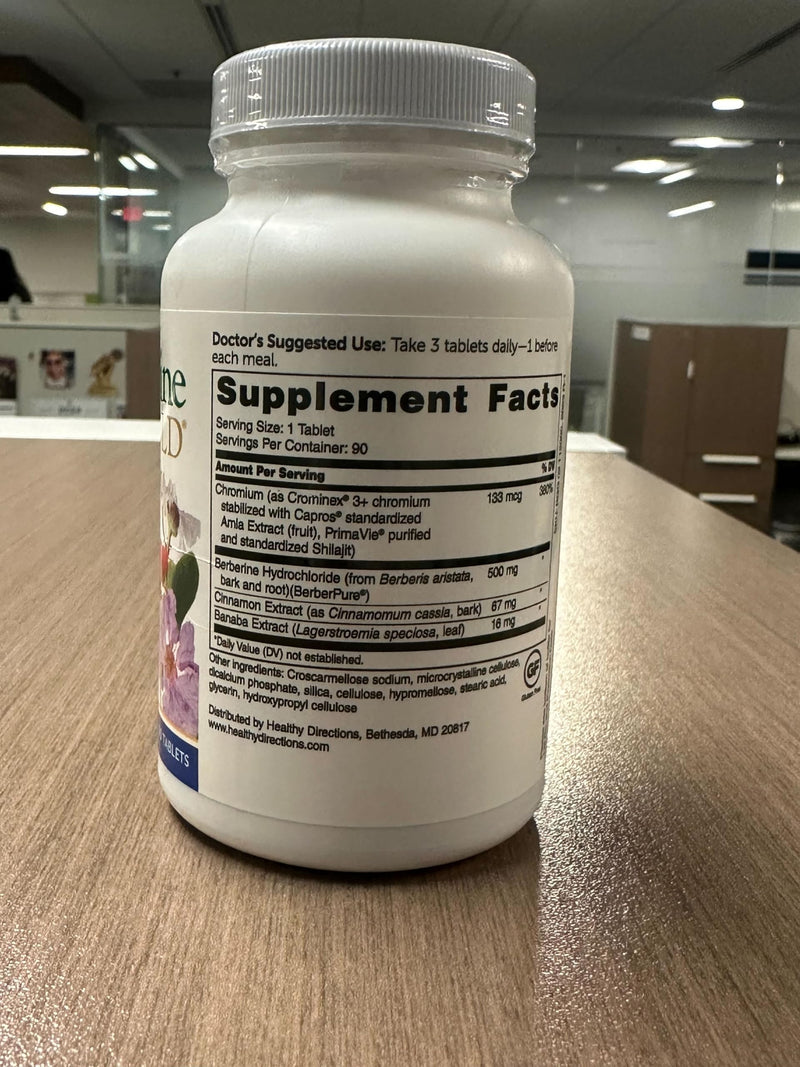 [Australia] - Dr. Whitaker’s Berberine GlucoGold Supplement with 1500 mg per day of BerberPure Berberine, Concentrated Cinnamon, Crominex Chromium and Banaba Leaf Extract (90 Tablets) 