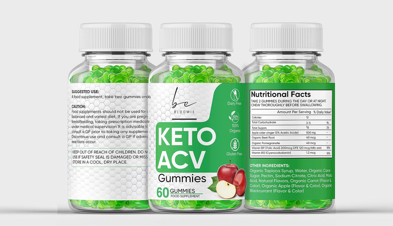 beBloomie Keto ACV Gummies 60 Count – High Strength Apple Cider Vinegar Gummies for Men & Women – Advanced Keto Formula 60 count (Pack of 1)