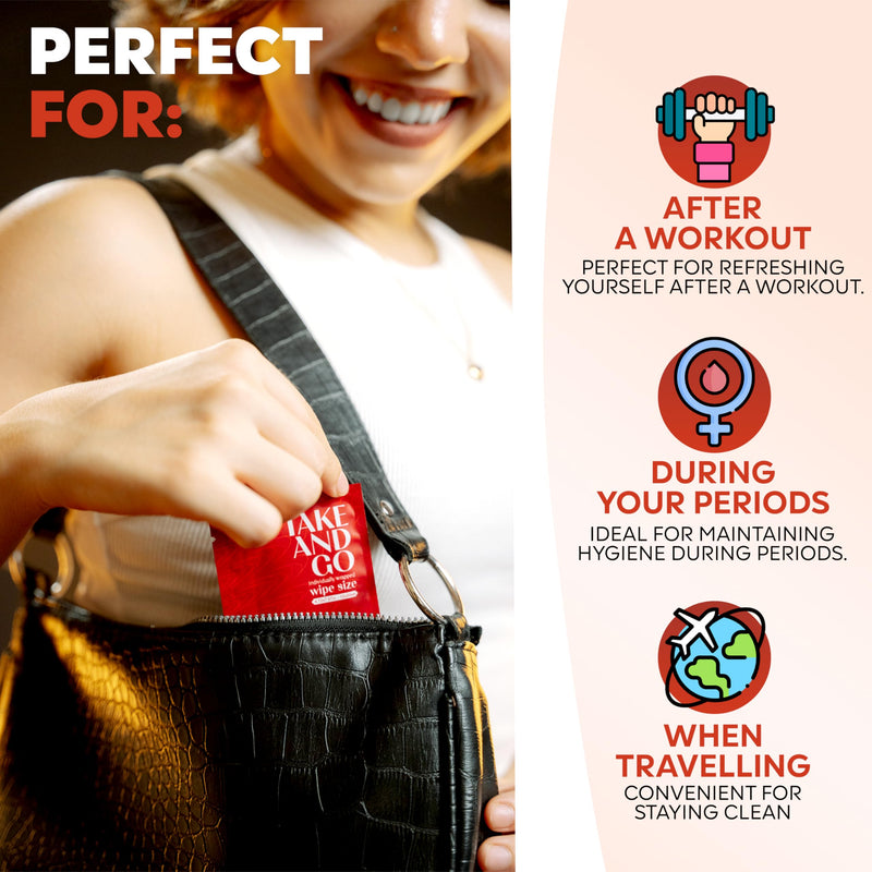 [Australia] - Feminine Wipes Individually Wrapped 40 Pack - Flushable Wipes Travel Essentials For Women - Feminine Care Wet Wipes Travel Size Toiletries - Wipes For Adults - Purse Essentials - Toallitas 