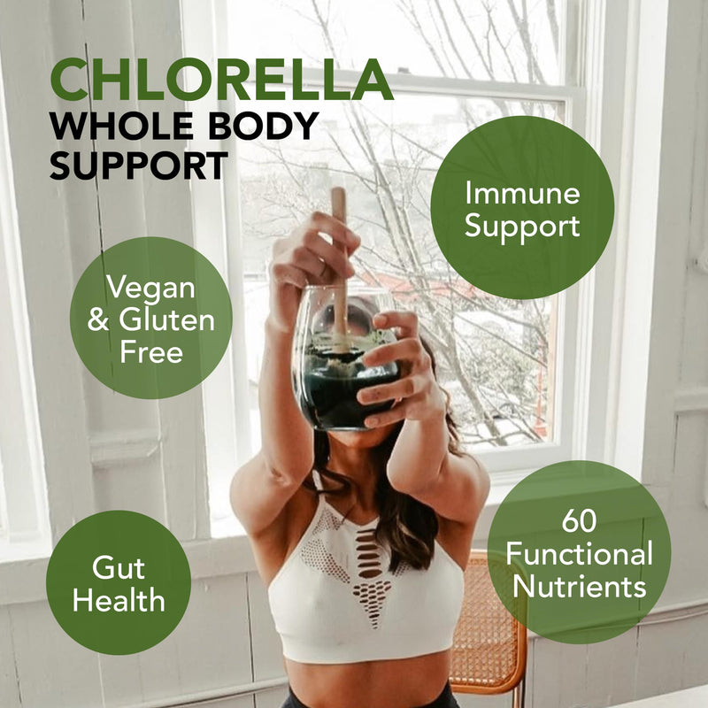 Sun Chlorella Powder 3g Single-Serve Packets, B12-Vitamin D Support, 10ct | Pulverized Cell Wall Unlocks 60+ Nutrients; Non-GMO Whole-Food Formula; Supports Immune & Digestive Health Herbal 10 Ounce (Pack of 1)