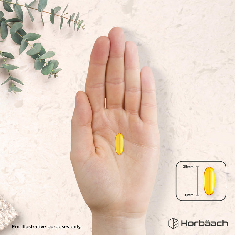 Omega 3 Capsules High Strength Fish Oil | 3000mg | 240 Count | Wild-Caught Fatty Acid Supplement Providing EPA and DHA | By Horbaach