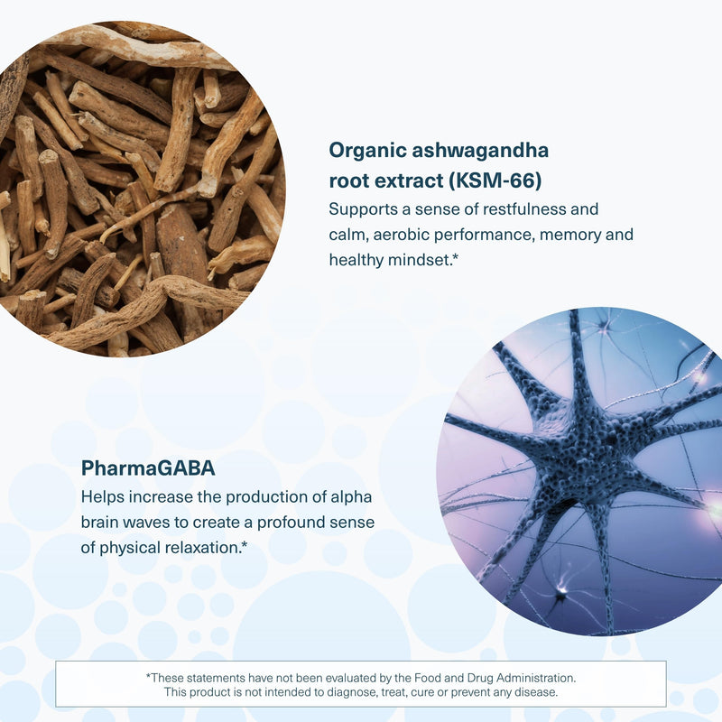 [Australia] - Youtheory Ashwagandha + GABA - Uses Organic KSM-66-1,000 mg Ashwagandha & 100 mg GABA - Cortisol, Energy, Stress & Memory Support Supplement - 60 Vegetarian Capsules (30-Day Supply) 