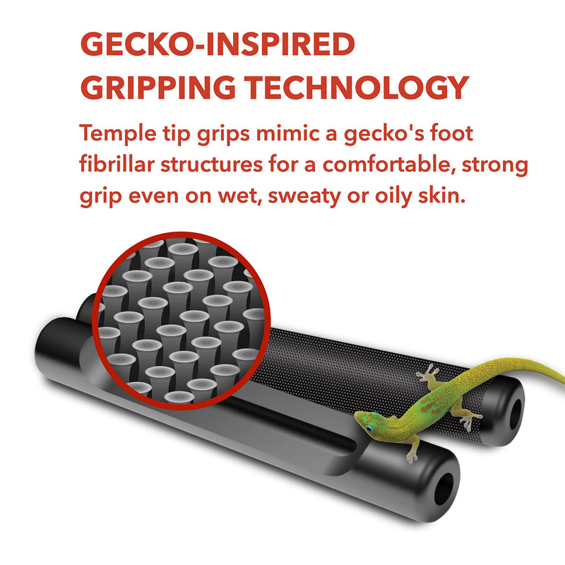 [Australia] - Setex Gecko Grip Temple Tip Grips for Glasses, (2 Black Pairs) USA Made, Innovative Microstructured Fibers Tips, 49mm Length & 7mm Width 2 Black Pairs 