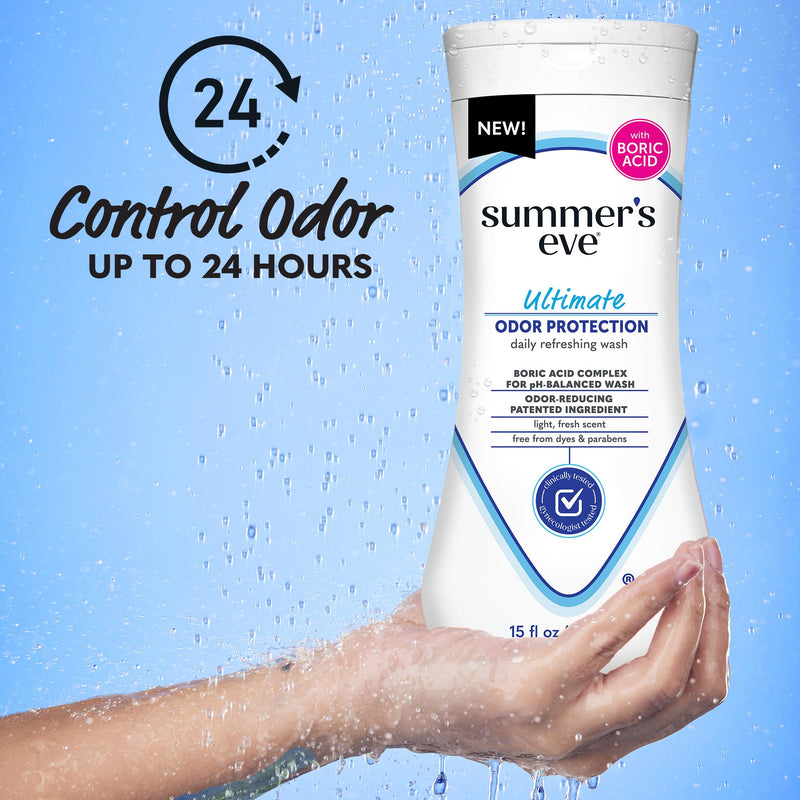 [Australia] - Summer's Eve, Ultimate Odor Control, Feminine Body Wash with Boric Acid, Removes Odor, Feminine Wash with pH Balance, 15 Fl Oz 15 Fl Oz (Pack of 1) 
