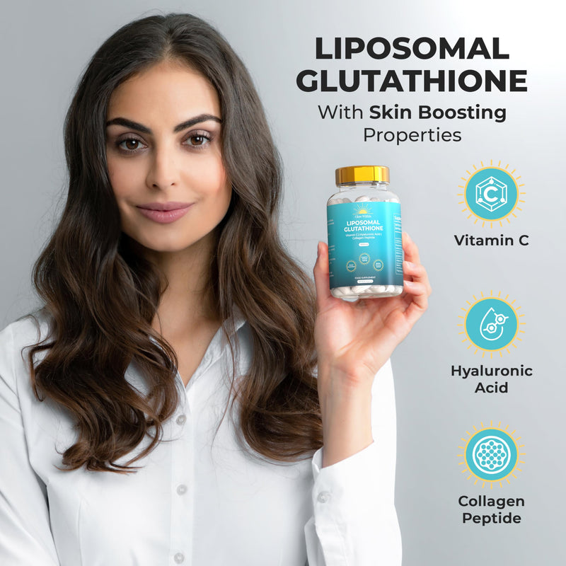 Liposomal Glutathione 1850mg per Serving | Glutathione Supplement Capsules with Vitamin C | Master Antioxidant, Healthy Ageing, Boosts Immune System | 4X Higher Absorption (60 Softgels)