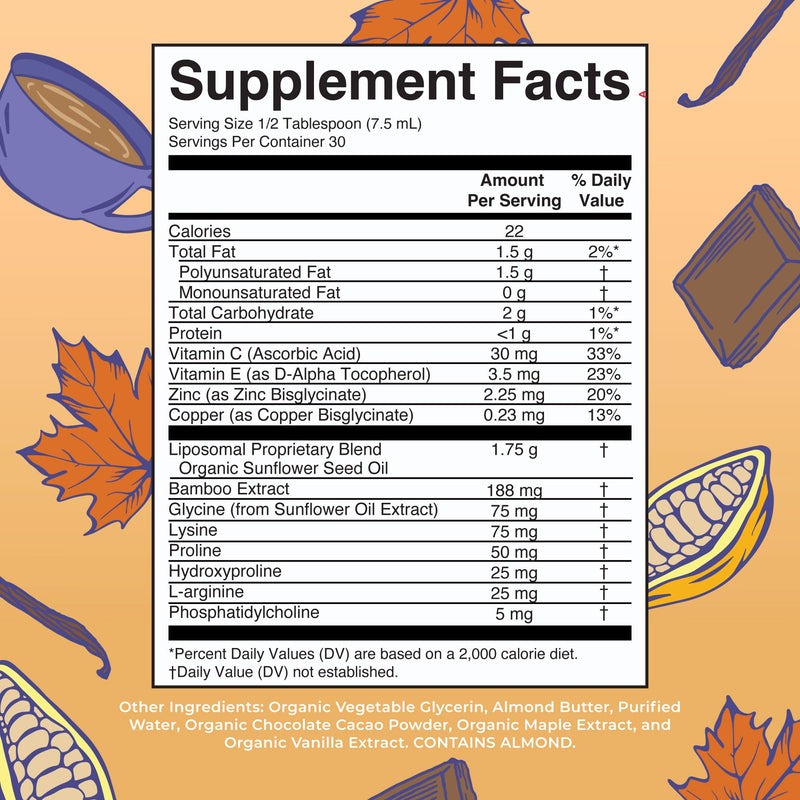MaryRuth Organics Lion's Mane Liposomal (Coffee Cake) & Collagen Booster Liposomal (Maple Hot Cocoa) Clean Label Project Verified® Vitamins for Cognitive Support, Beauty & Joint Health, Vegan, Non-GMO