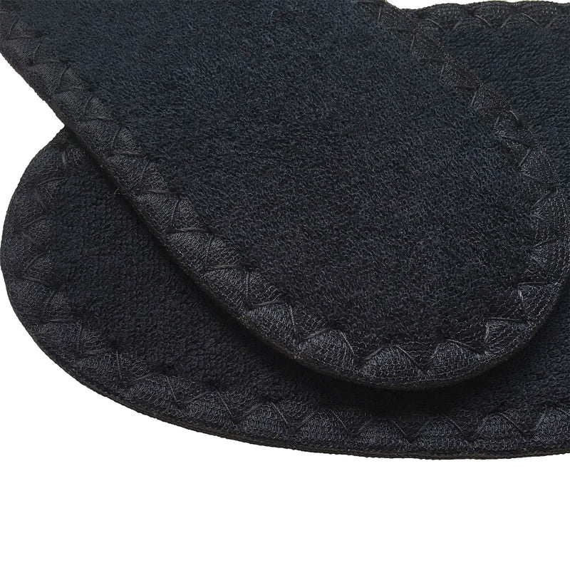 [Australia] - Happystep Cotton Terry Cloth Insoles, Barefoot Shoe Inserts, Sweat Absorption, Odor Control, Moisture-Wicking, Washable and Reusable, Zero Drop Shoe Insoles, 2 Pairs of Black (Women Size 8) Women Women Size 8 