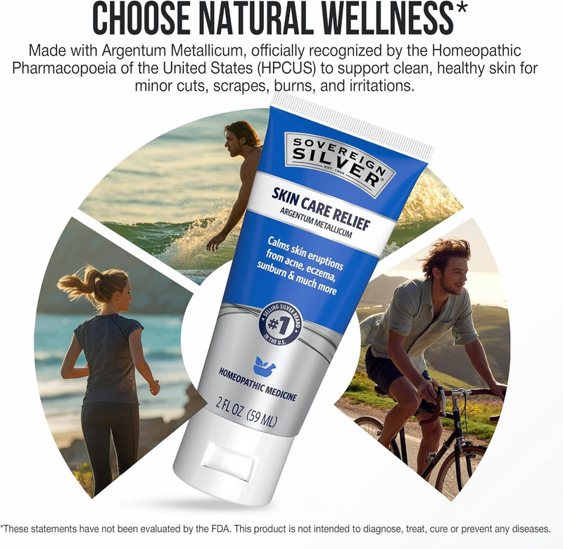 [Australia] - Sovereign Silver Natural Healing Gel Skin Care - Argentum Metallicum Topical Gel, Ointment for Razor Burn, Sunburn, and Redness Support, Dermatologist Tested - 2 fl oz (59 mL) 2 Ounce (Pack of 1) 