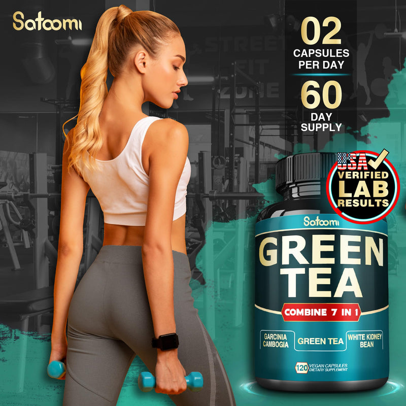 [Australia] - 13x Green Tea Extract Capsules 13200mg per Serving with Garcinia Cambogia, Kidney Bean, Raspberry, Grape Seed, Gymnema & Forskohlii - Support Body Management, Mind & Immunity System - 120 Capsules Green Tea - 13200mg 