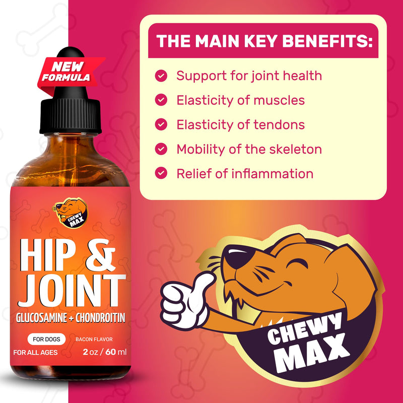 Glucosamine for Dogs | Hip and Joint Supplement | Glucosamine Chondroitin for Dogs | 2 Oz - PawsPlanet Australia