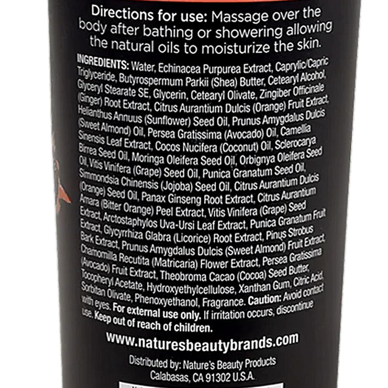 Nature's Beauty Orange Ginger Detox Body Lotion Multi-Pack - Lightweight, Non-Greasy Moisturizer, Improve Skin Tone+Texture Made w/Vitamin C, Sunflower + Almond + Avocado Oils 8 oz (2 Pack) 8 Ounce (Pack of 2)