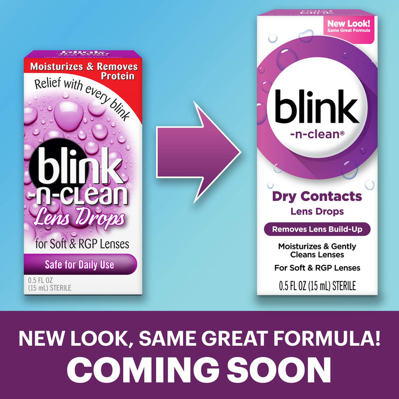 blink-n-clean Lens Drops for Soft & RGP Lenses, 0.5 Fluid Ounces (Value Pack of 6)