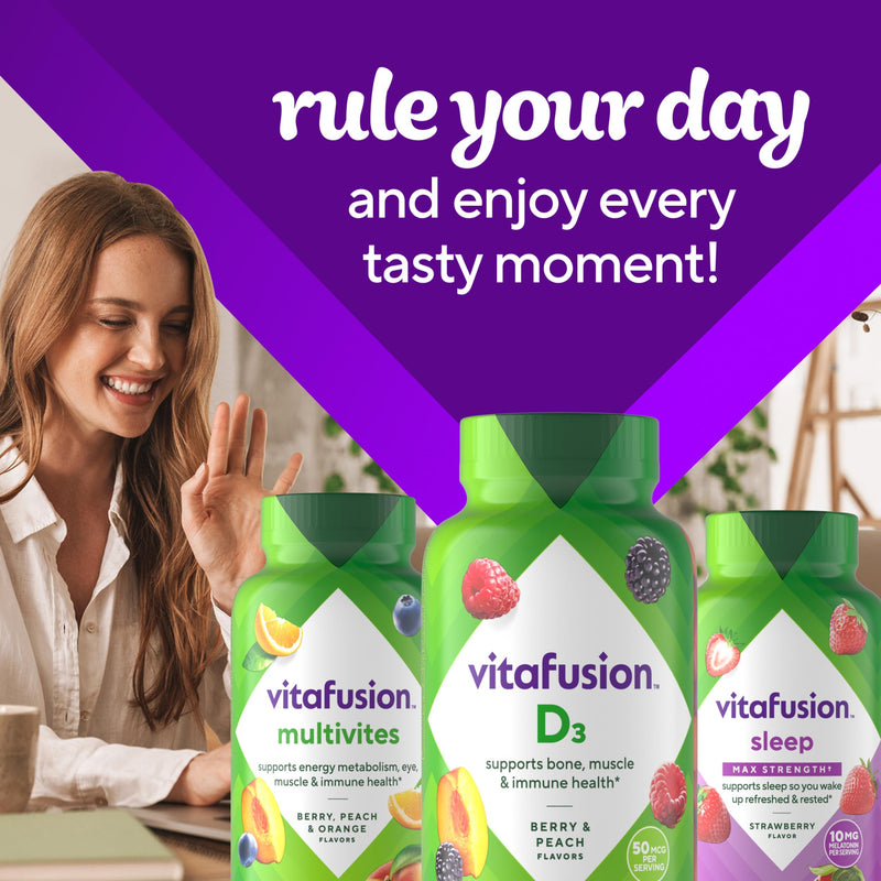 Vitafusion Vitamin D3 Gummies | 50 mcg | 150 Gummy Vitamins 150 Count (Pack of 1)