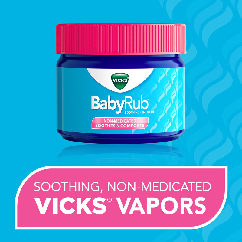 Vicks BabyRub Chest Rub Ointment with Soothing Aloe, Eucalyptus, Lavender, and Rosemary, from the makers of VapoRub, 1.76 oz 1.76 Ounce (Pack of 1)