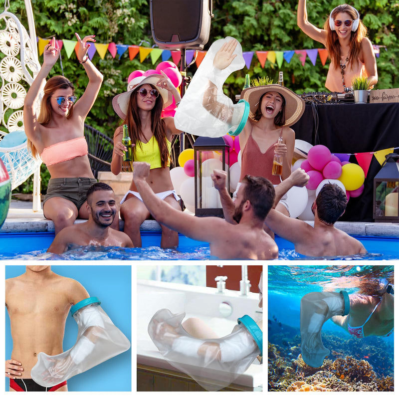 [Australia] - Anseom Plaster Protection Waterproof Arm, Reusable Plaster Protection Waterproof for Shower Adults Bandage Protection Shower Protection Arm Plaster Shower Cover for Hand Elbow and Wrist 63.5 cm 