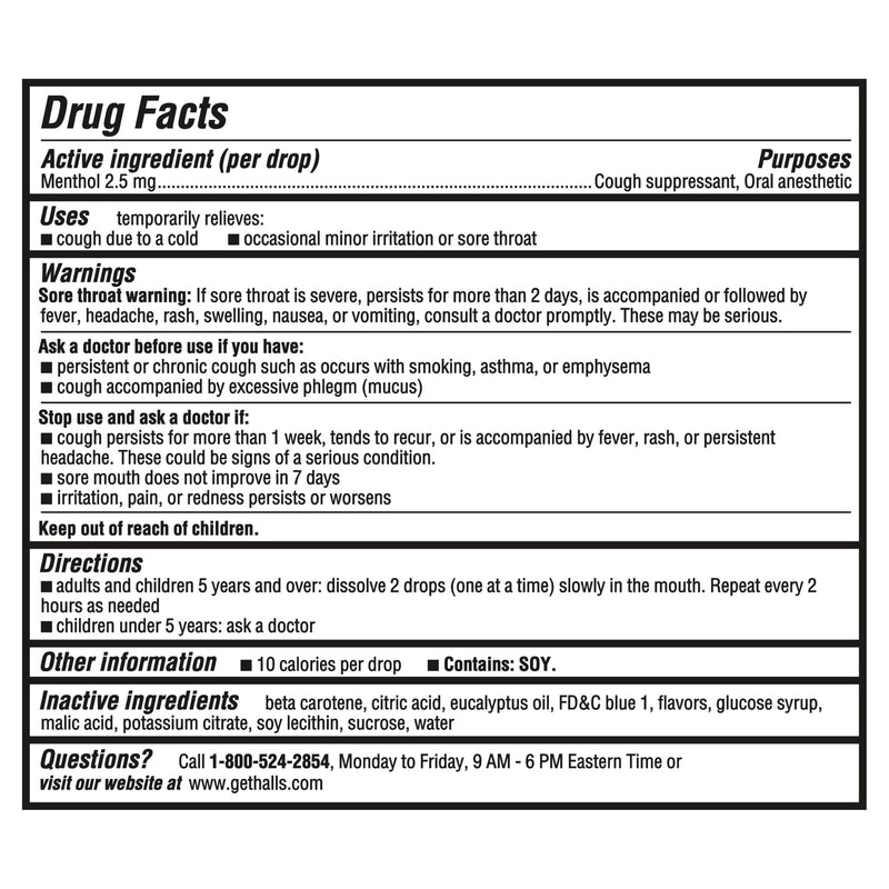 [Australia] - Halls Throat Soothing Green Apple Cough Drops, Economy Pack, 80 Drops 