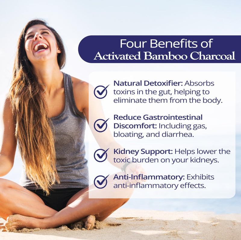 [Australia] - Dr. Tennant's Activated Bamboo Charcoal, Coconut-Free, Cleaner Than Coconut, Wood & Standard Charcoals, Detox & Toxin Removal within the GI Tract, Great for travel & promoting healthy digestive system 