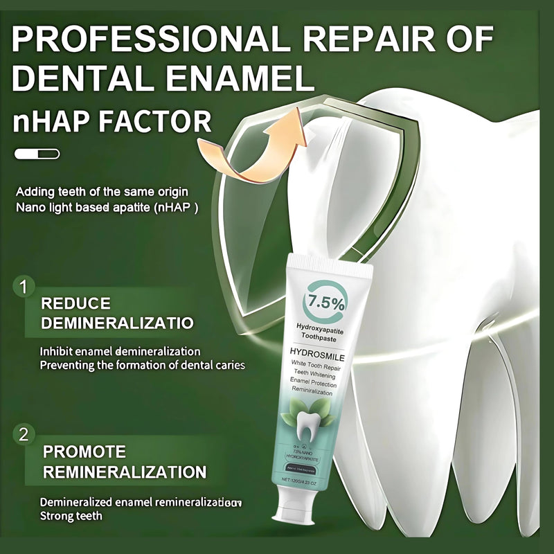 [Australia] - Hydroxyapatite Toothpaste – Nano Hydroxyapatite, Fluoride Free for Adults, Non Fluoride Formula for Enamel Repair & Sensitive Teeth, Mint Flavor, Pack of 2 (120g Each) 
