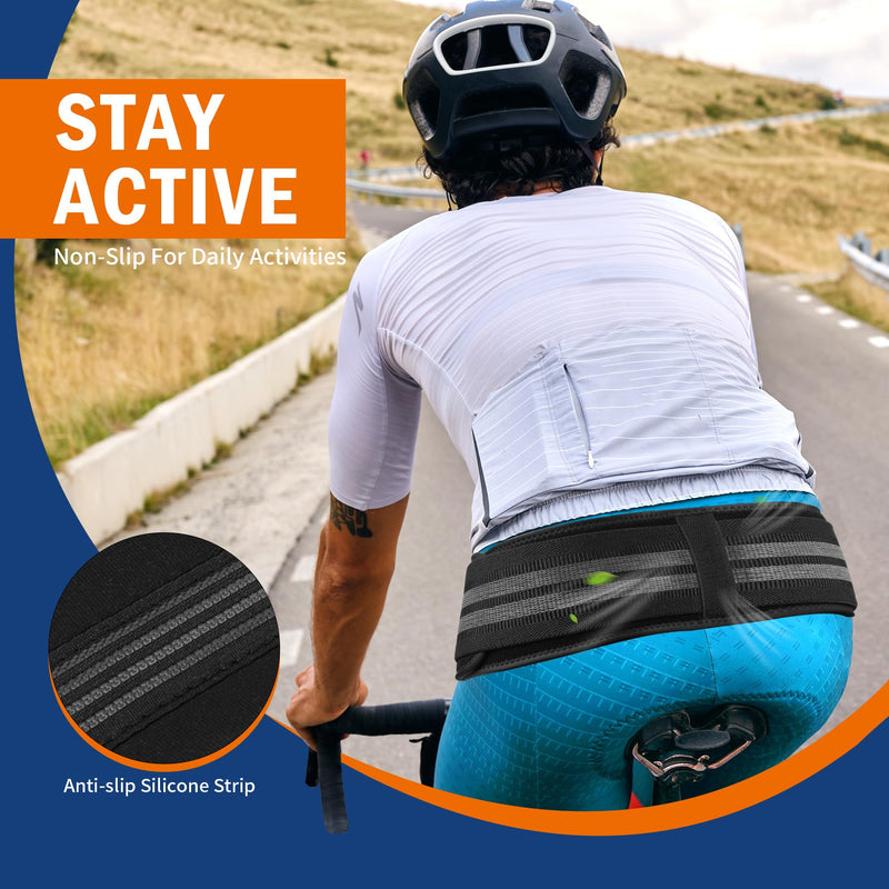 [Australia] - FEATOL SI Belt Sacroiliac Hip Belt for Sciatica Pain Relief-Extra Compression Support Hip Brace for Pelvic, Sciatica, Trochanteric, Hip and Lower Back Pain relief-SI Joint Belt for Men Women-Medium Medium Black 