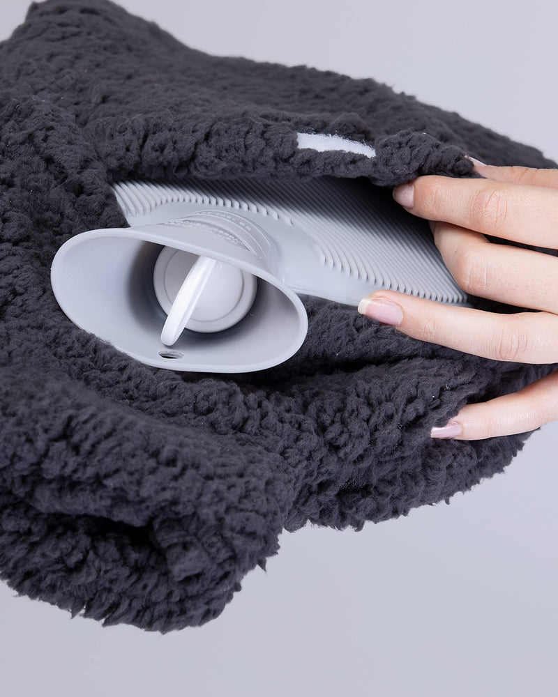 [Australia] - SLOUCHER foot warmer hot water bottle for the feet - 2 in 1 - super soft and warming, color: anthracite, size: 29 x 38 x 8 cm 29 x 38 x 8 cm anthracite 