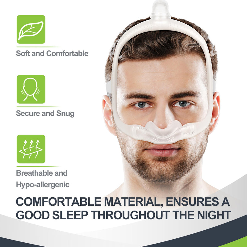 [Australia] - Replacement for N30i Small Nasal Cushion, Soft Curved Cradle Around The Nose, Latex-Free and No air-Leakage 
