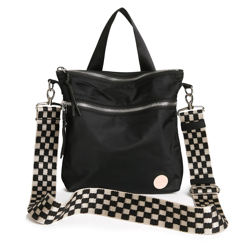 Boardwalk Adjustable Custom Crossbody Bag Strap for Women Black/Cream/Checker