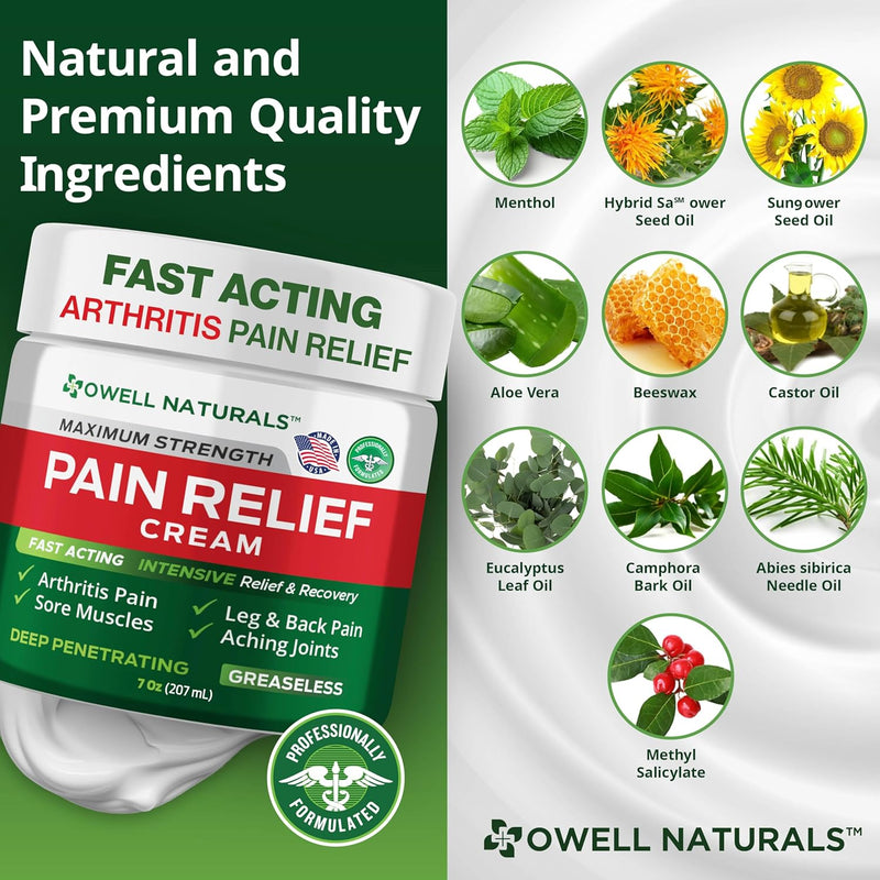[Australia] - Arthritis Pain Relief Cream, Amish Origins Maximum Strength Deep Penetrating Relieving for Aches, Neuropathy, Joint, Muscle, Back, Knee, Feet, Hand, Ankle, Restless Legs, Shoulder 