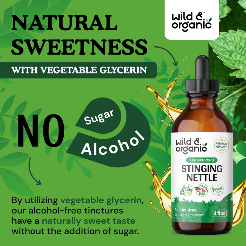 [Australia] - Stinging Nettle Root Tincture - Urinary Tract Support w/Organic Stinging Nettle Root - Vegan Stinging Nettle Root Extract for Antioxidant Support - Natural Stinging Nettle Alcohol Free Drops - 4 oz 4 Fl Oz (Pack of 1) 
